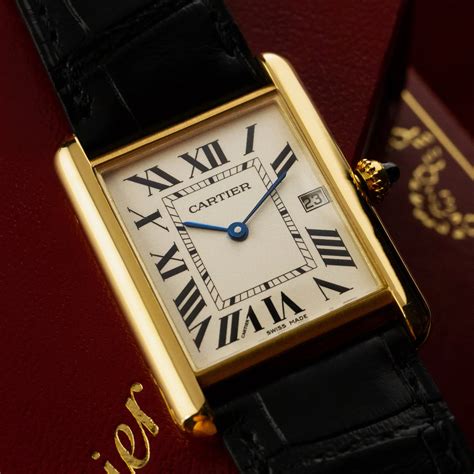 cartier classic tank watch|Cartier Tank watch men's vintage.